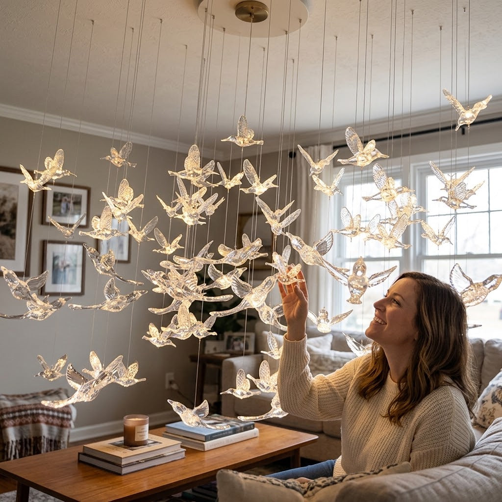 Clear Christmas Hanging Ornament – Bird, Snowflake & Drop Designs