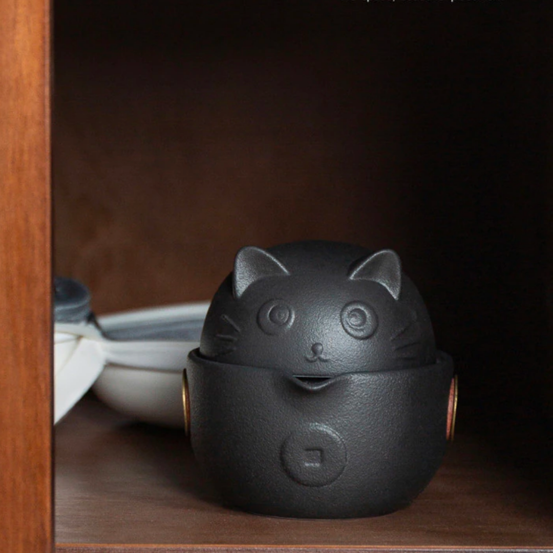 Portable Ceramic Cat Tea Set