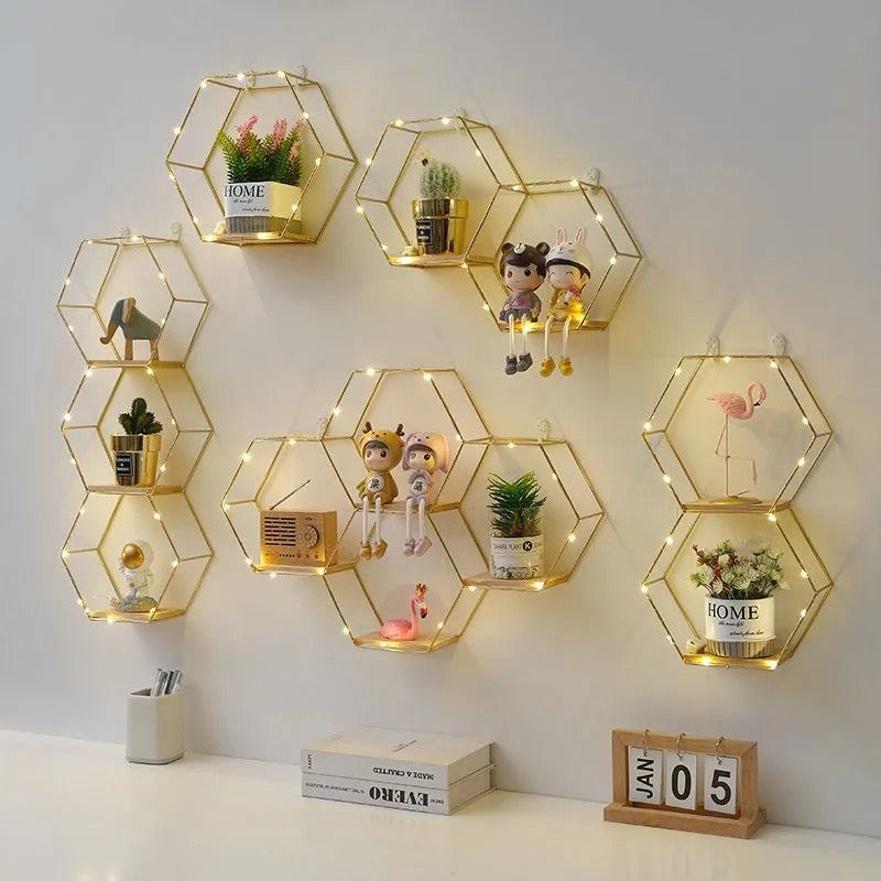 Hexagon Wall Shelves