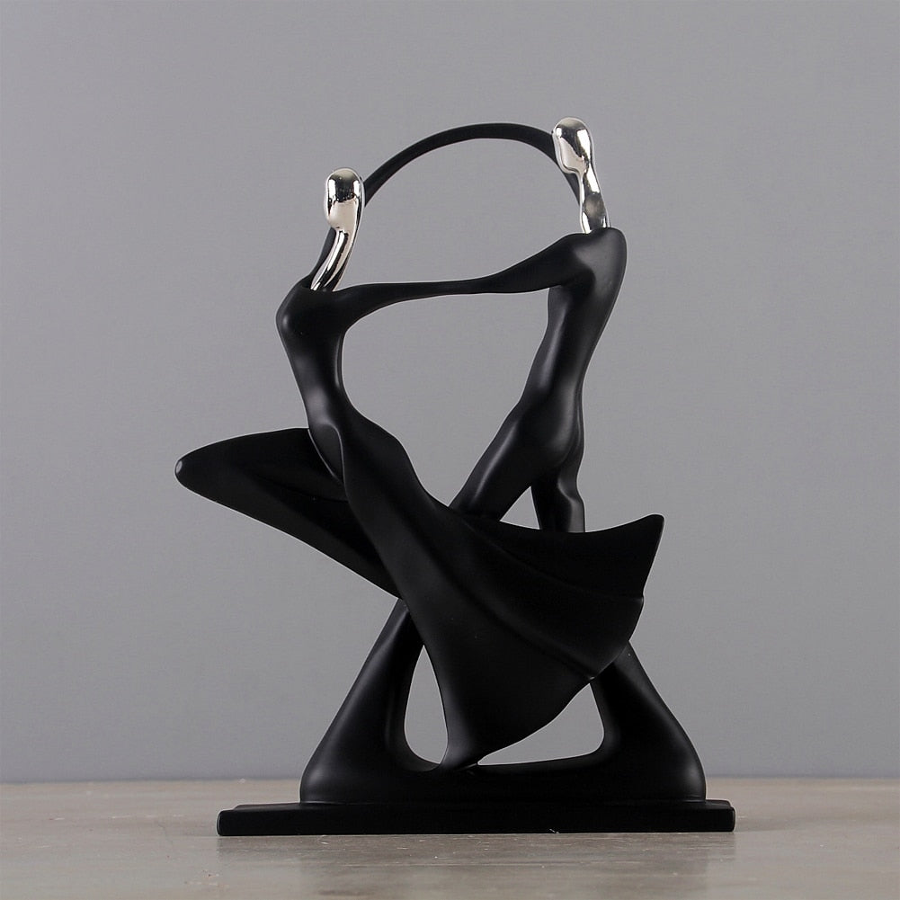 Abstract Dancing Couple Sculpture
