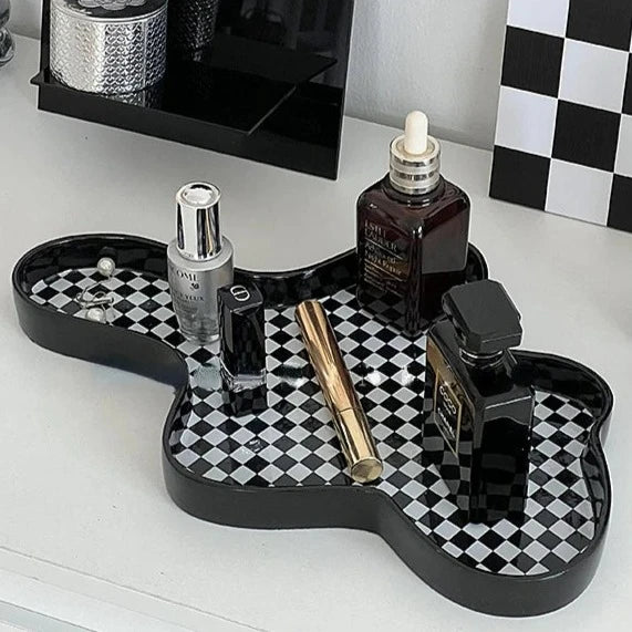 Black and White Irregular Tray