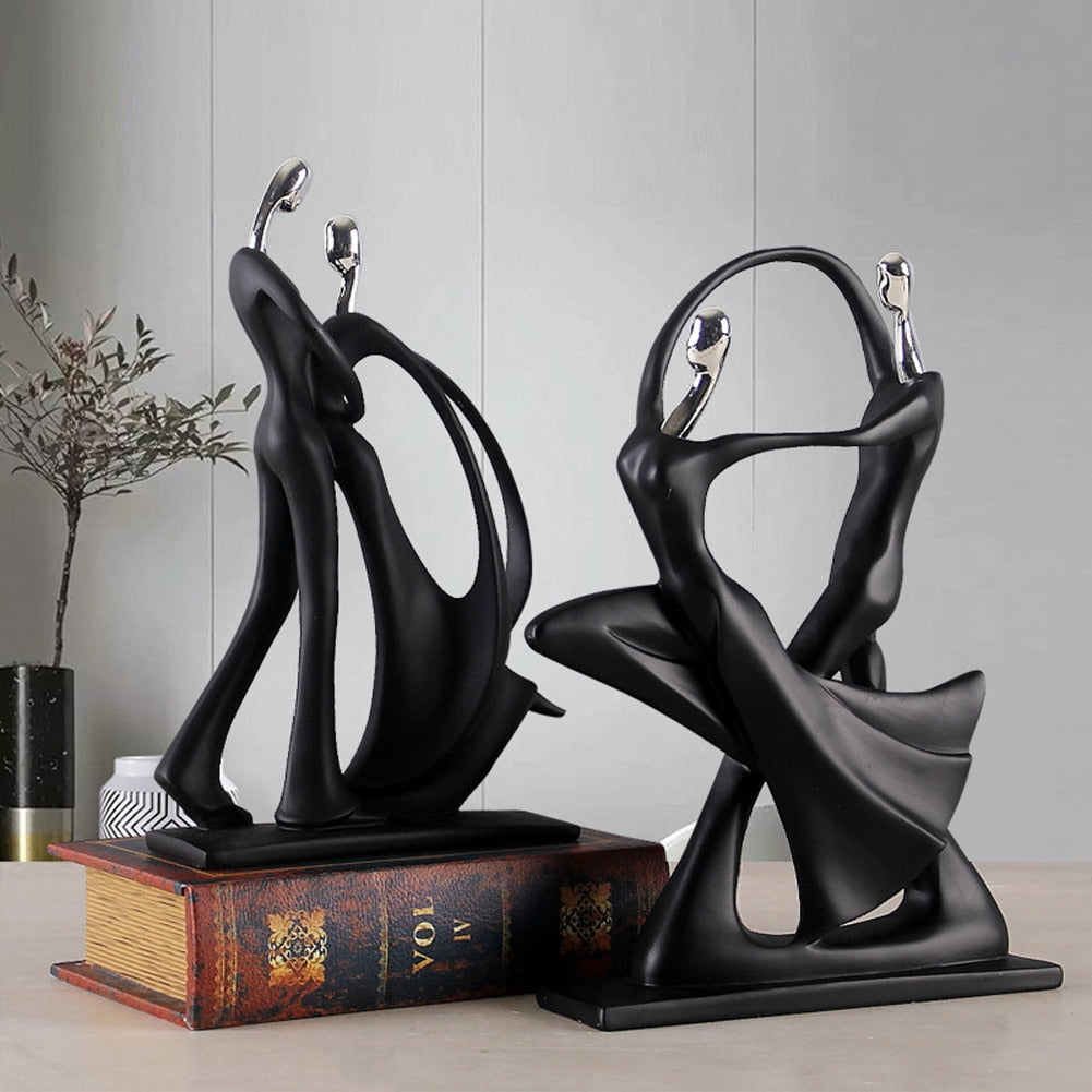 Abstract Dancing Couple Sculpture