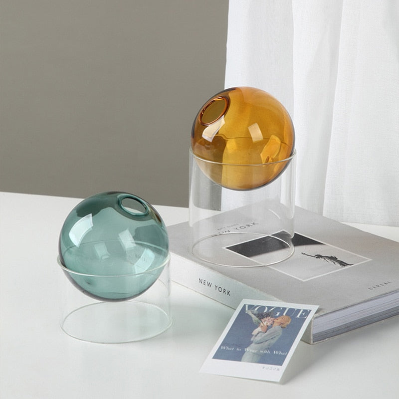 Colorful Glass Ball Vase