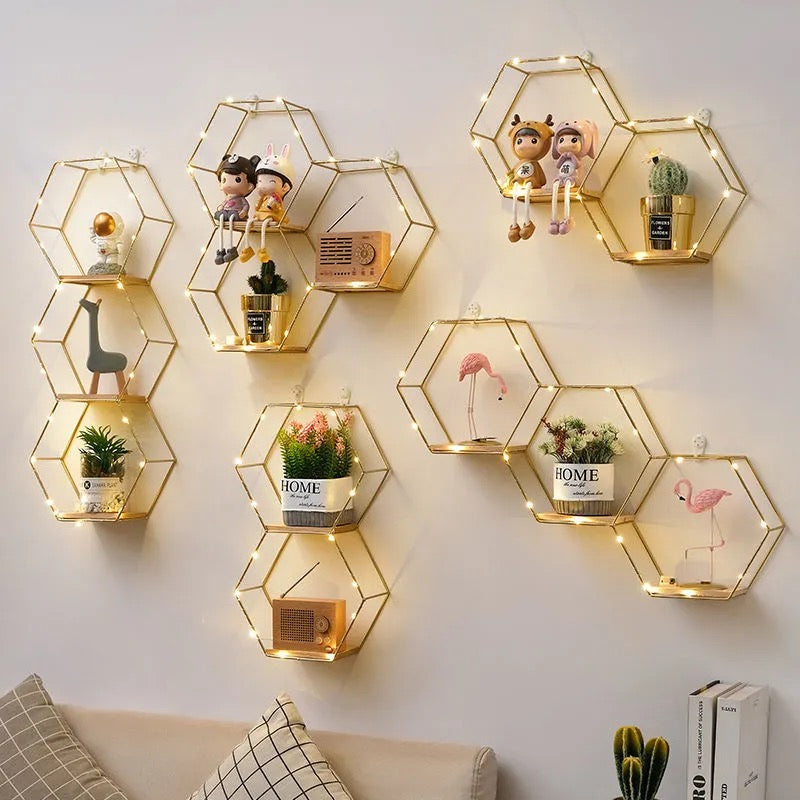 Hexagon Wall Shelves