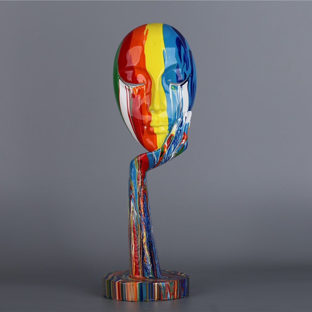 Colorful Thinking Face Decorative Figurine