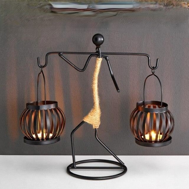 Creative Wrought Iron Candle Holder