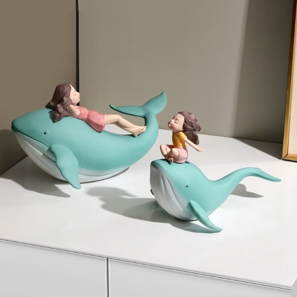 Whale Girl Figurine