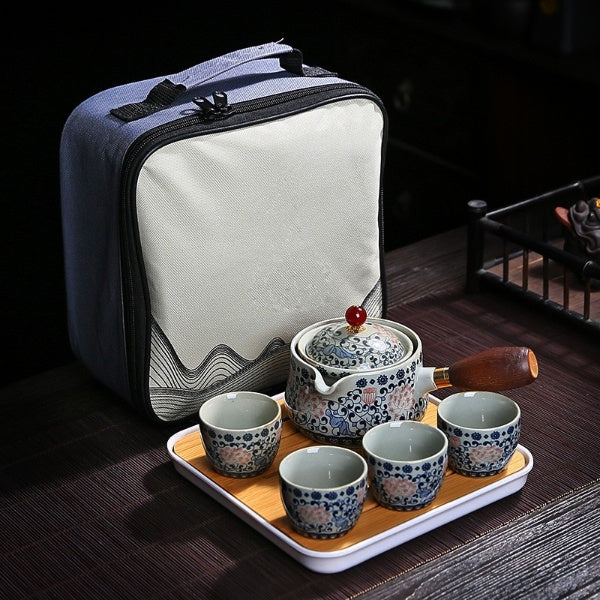 Portable Kung Fu Travel Tea Set With Tray