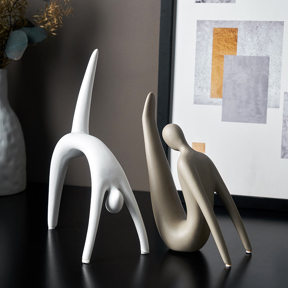 Abstract Ceramic Character Figurines