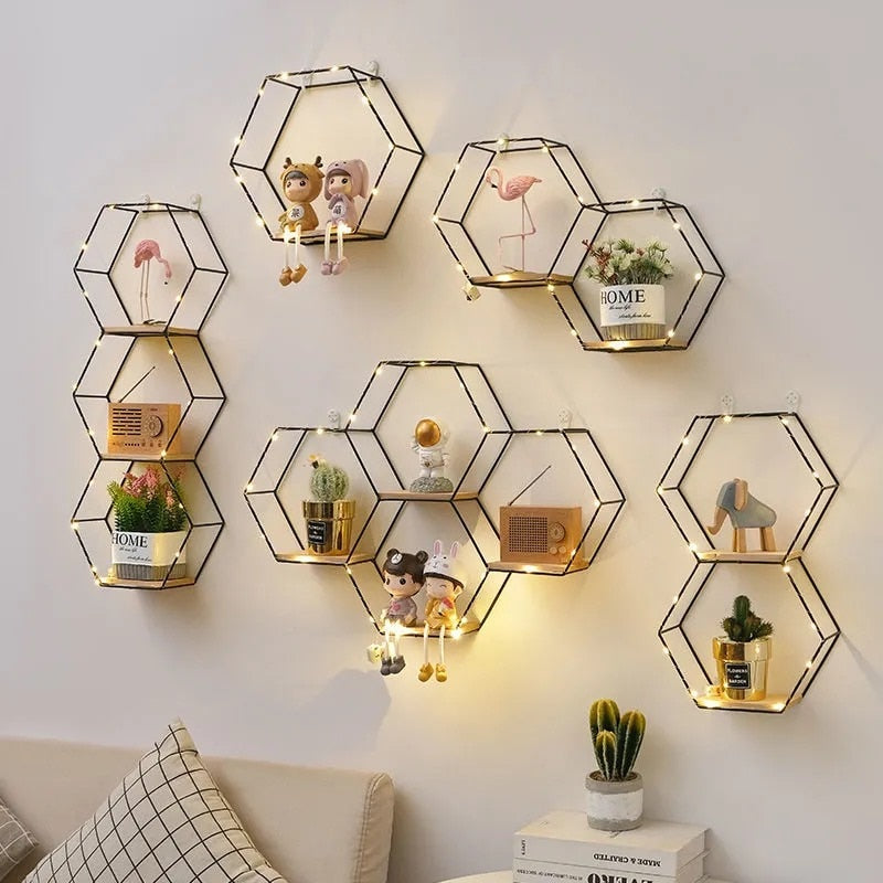 HexaFloat | Wall Mounted Floating Hexagon Shelves – Haven&HearthGroup