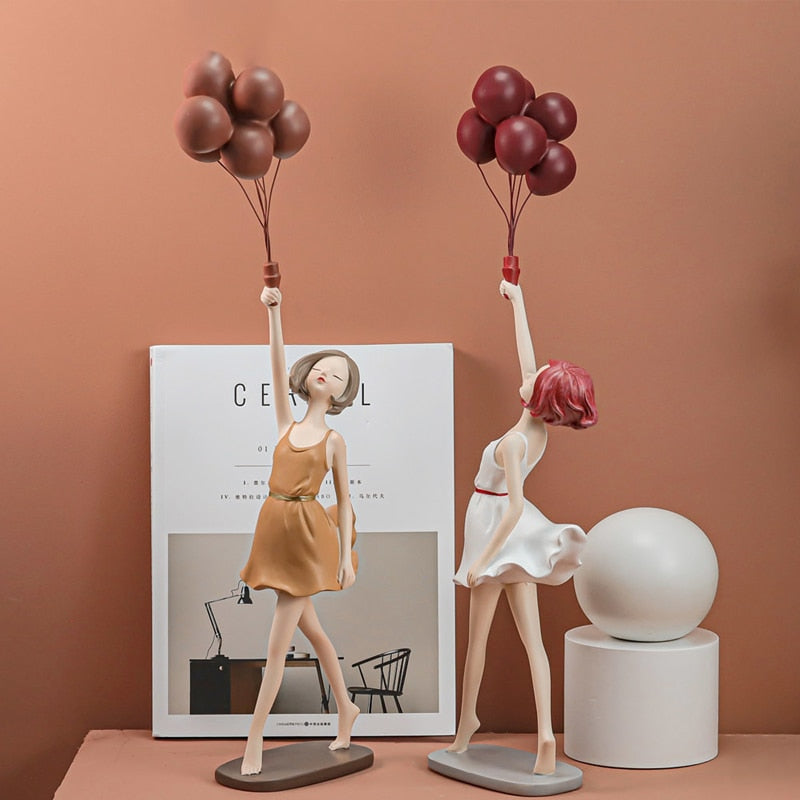 Exquisite Balloon Girl Figurine