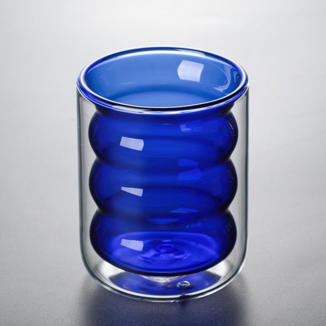 Wavy Handle Glass Mug - Ikorii