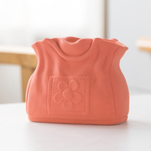 Ceramic Stylish Bag Vase