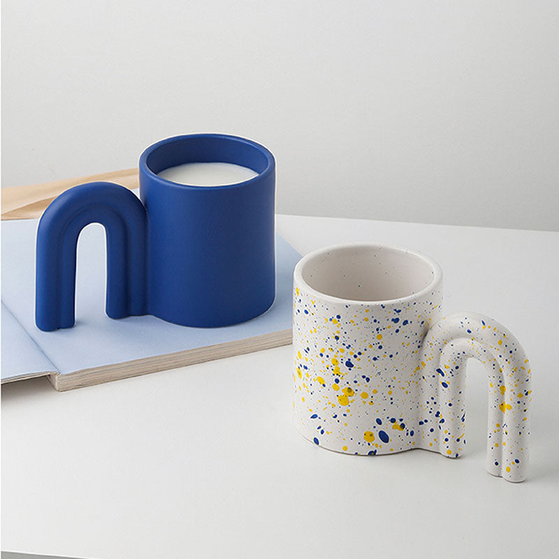 Rainbow Handle Ceramic Mugs Ikorii