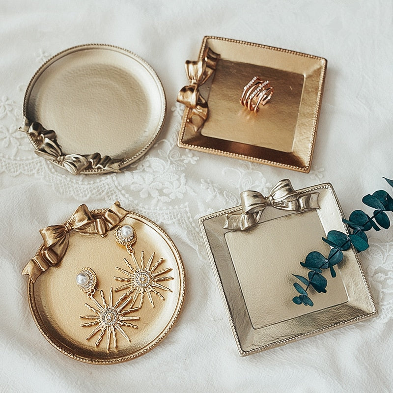 Nordic Retro Rose Gold Jewelry Tray