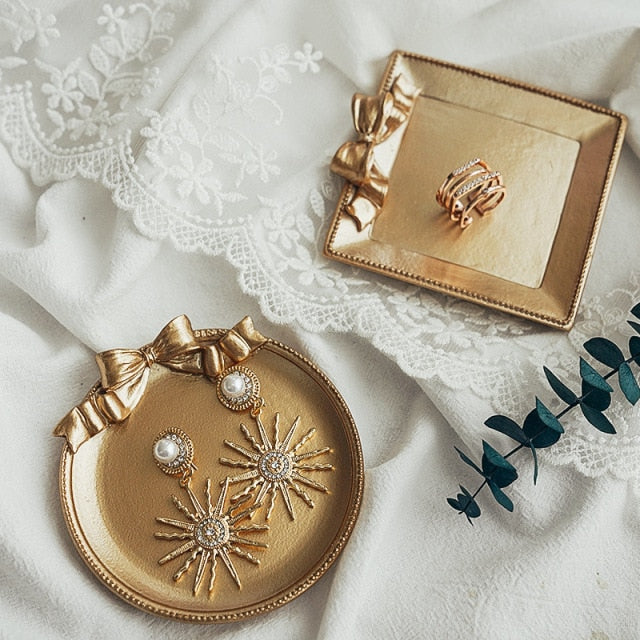 Nordic Retro Rose Gold Jewelry Tray